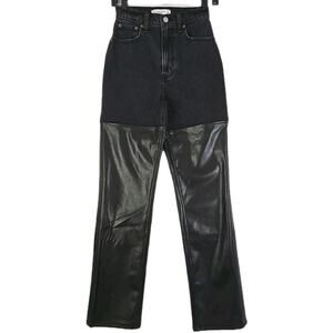 Abercrombie &Fitch~Woman 24~Black Ultra High Rise Curve Love Jeans Straight NWOT